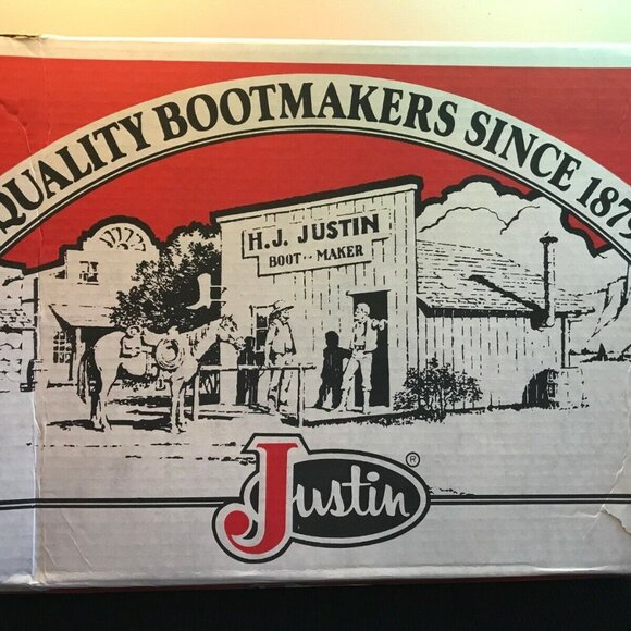 RARE! Justin Rocky Mountain ELK Mens Cowboy Boots 8D - Picture 7 of 8